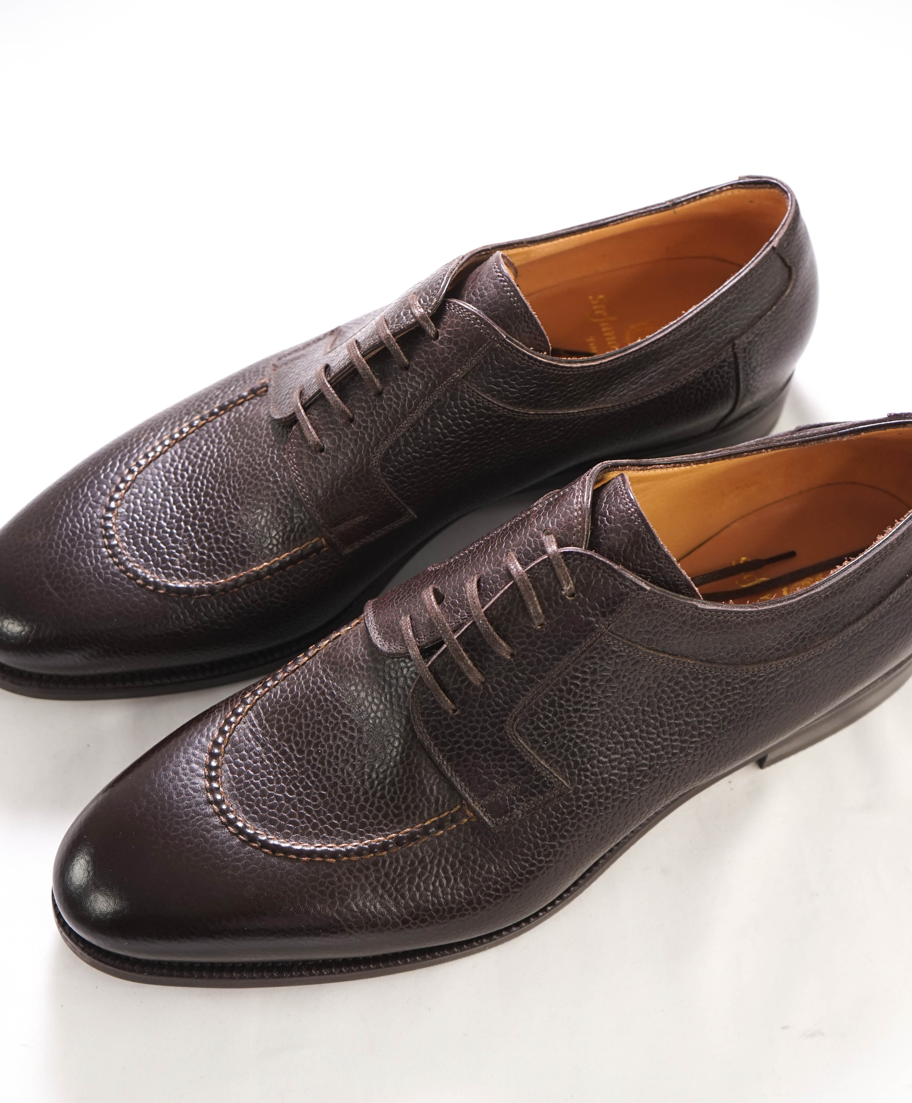 $1,540 STEFANO BEMER - Dark Brown Five Eyelet Derby - 11US (44EU)