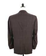 $10,000 KITON - "13,2 MICRON" Brown/Blue Glen Check Double Breasted Suit - 40S