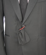 $3,000 ISAIA - Satin PEAK LAPEL Black Wool Tuxedo Dinner Jacket Blazer - 48R