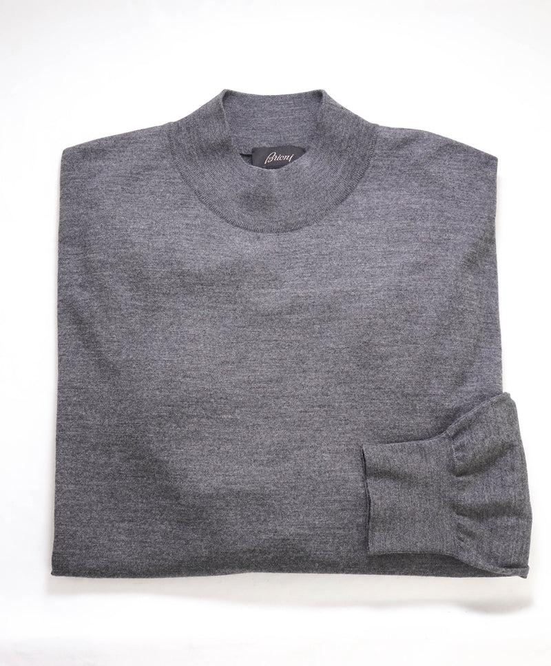 $1,395 BRIONI - Pure Wool Mock Turtleneck Pullover Sweater- 56US (66EU)