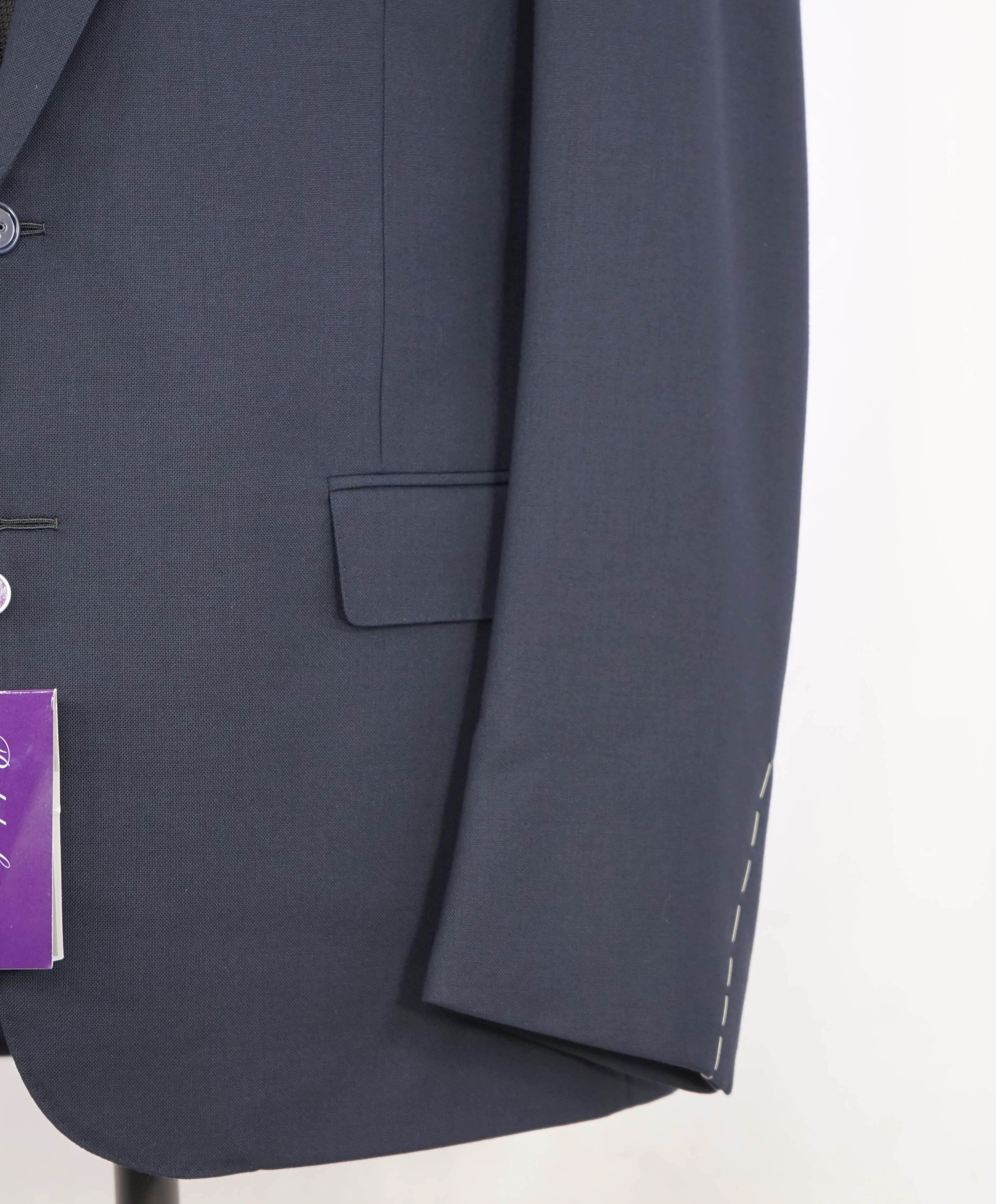 RALPH LAUREN PURPLE LABEL - Navy Blue "KENT 2-Btn" Oxford Weave Suit - 42R