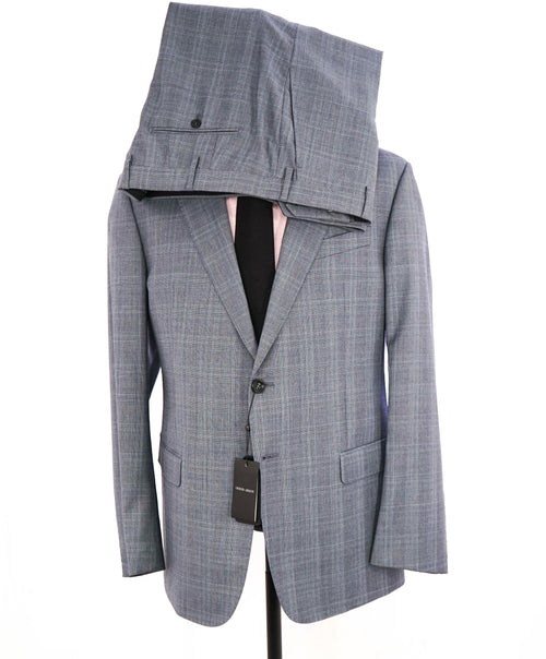 $3,795 GIORGIO ARMANI - "SOFT" Powder Baby Blue Notch Lapel SUPER 150's Suit - 46R