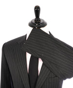 ISAIA - Classic CHALK STRIPE Notch 2/3 Button Roll Lapel Suit - 46R