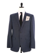 $2,000 CANALI - Blue Textured Wool 2-Btn MADE IN ITALY Suit - 40R