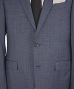 $2,000 CANALI - Blue Textured Wool 2-Btn MADE IN ITALY Suit - 40R