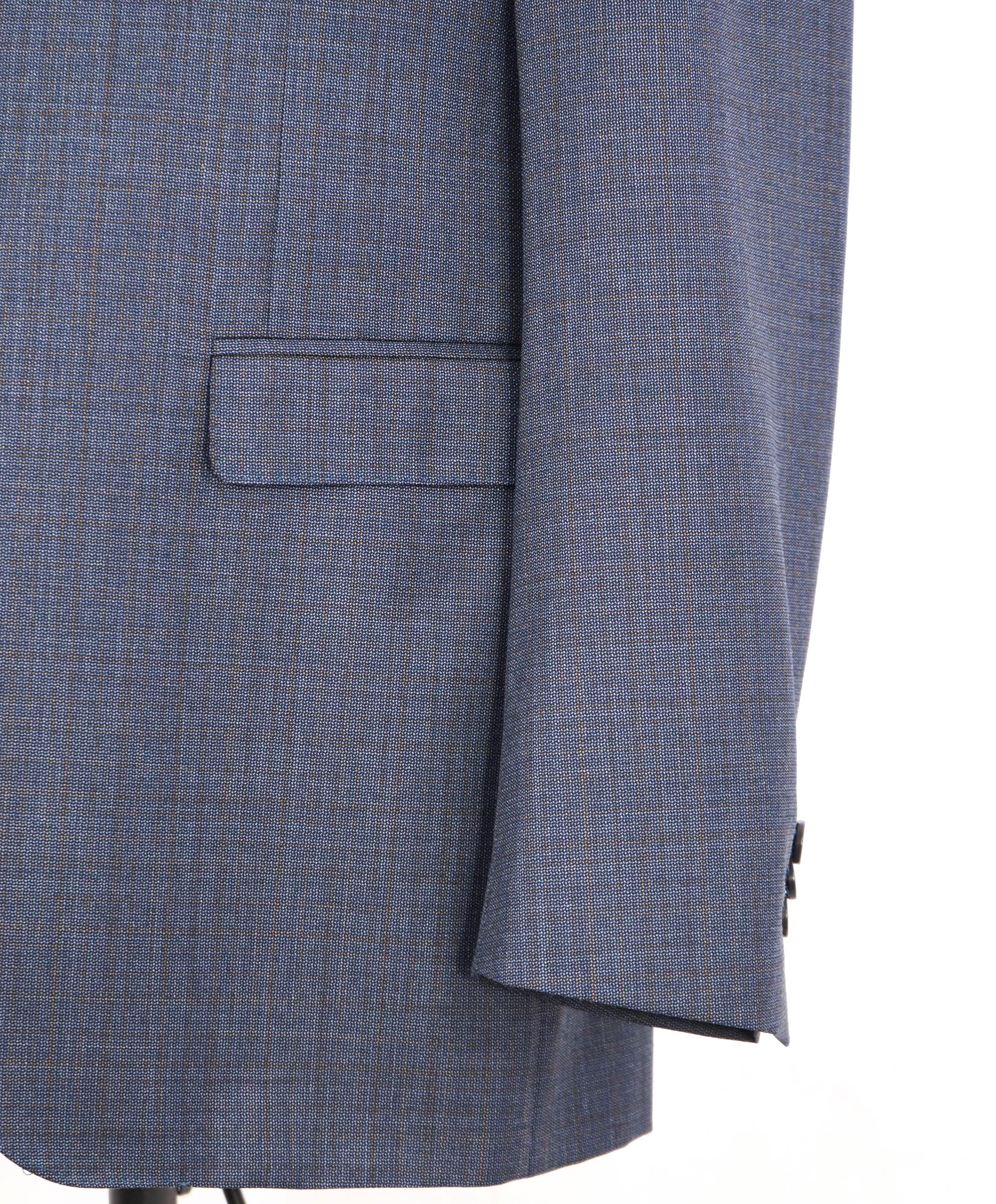 $2,000 CANALI - Blue Textured Wool 2-Btn MADE IN ITALY Suit - 40R