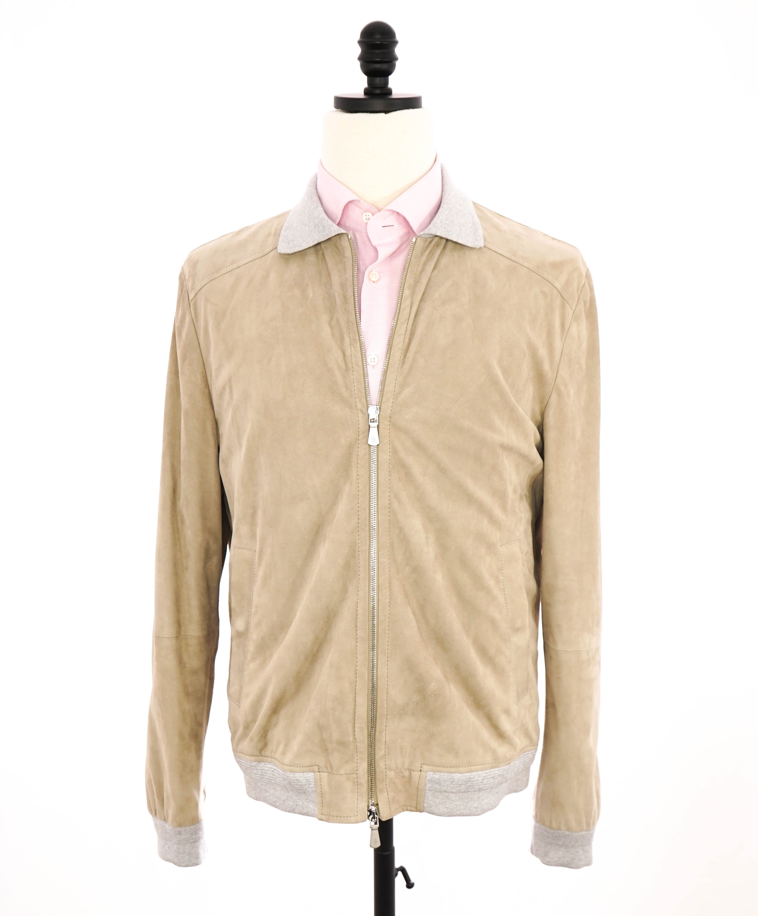 $2,645 ELEVENTY - SUEDE "Neutral" CASHMERE Jacket Coat - 40R (M)o