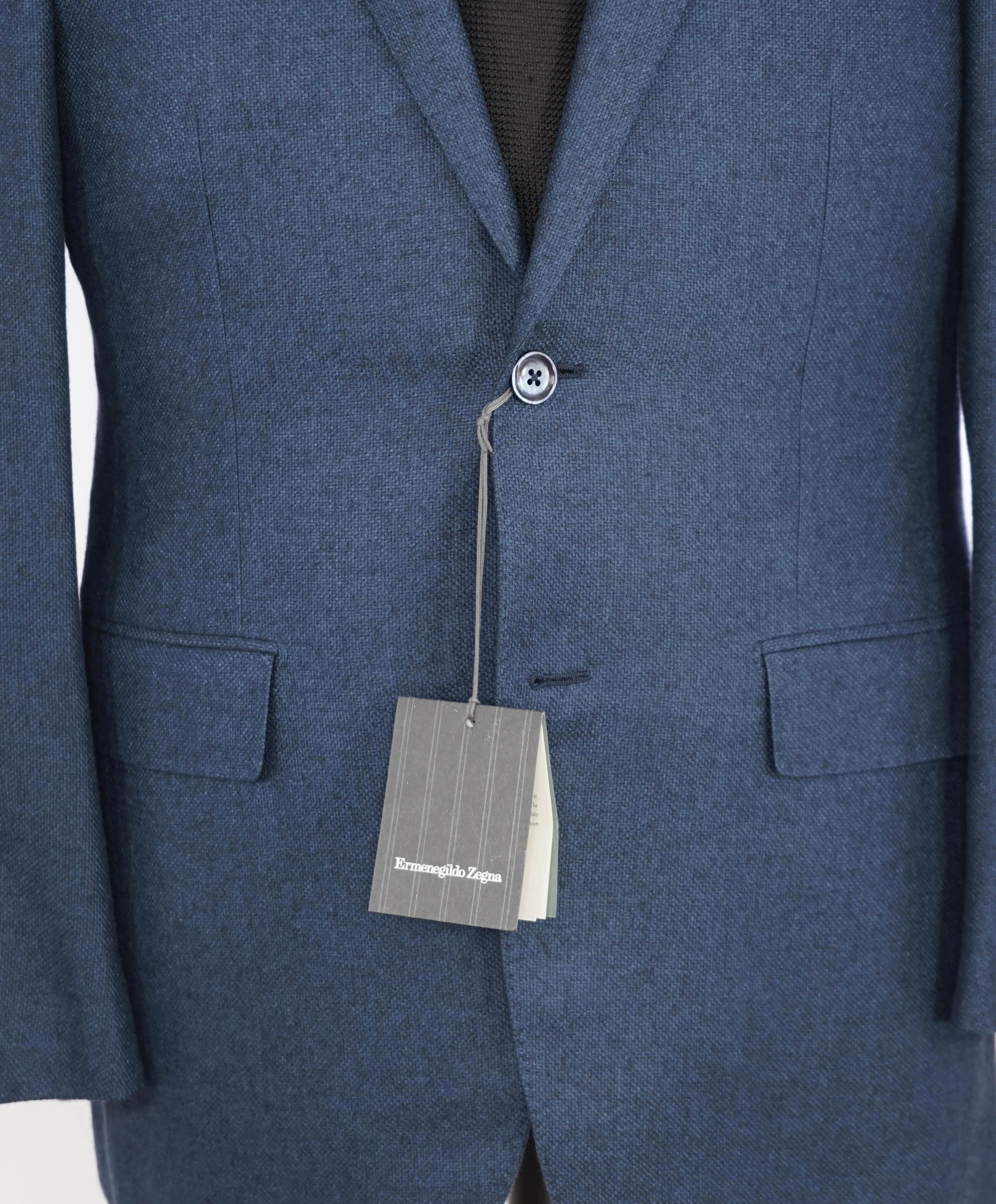 $4,650 ERMENEGILDO ZEGNA- Su Misura CUSTOM 1/1 CASHMERE Soft Blue Blazer- 40S