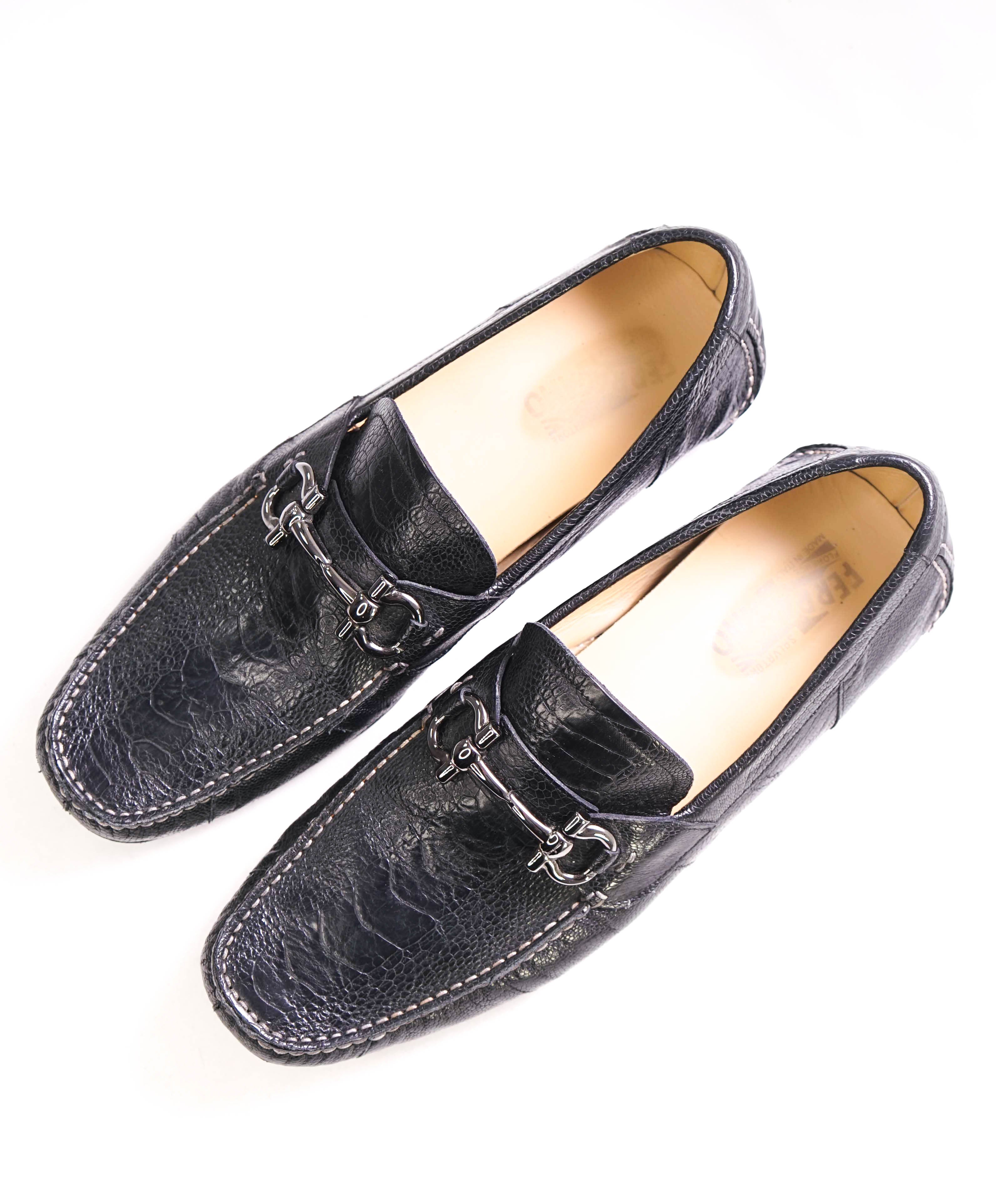 $2,200 SALVATORE FERRAGAMO - *CROCODILE SKIN* Parigi Slip On Loafers - 11.5 D