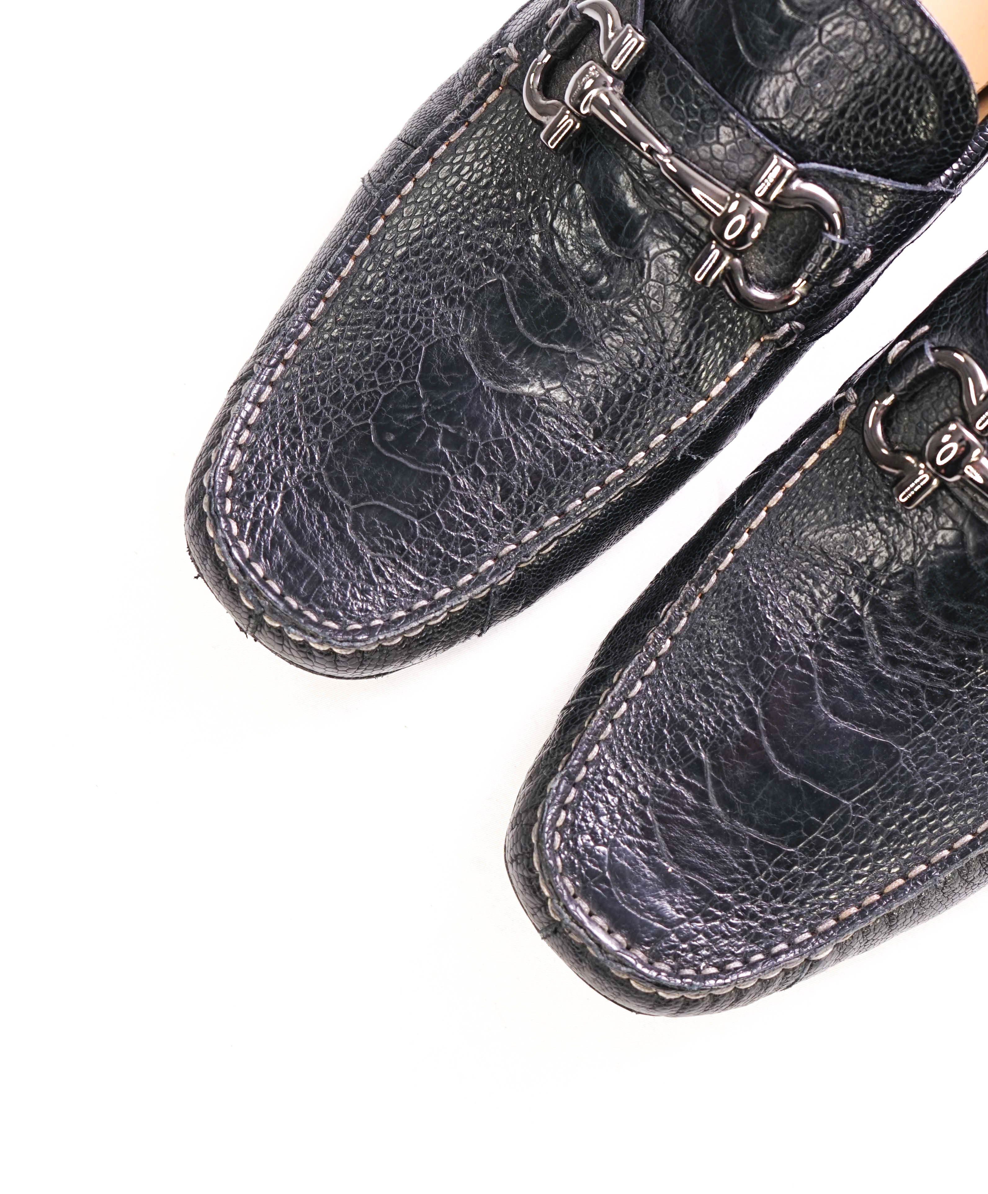 $2,200 SALVATORE FERRAGAMO - *CROCODILE SKIN* Parigi Slip On Loafers - 11.5 D