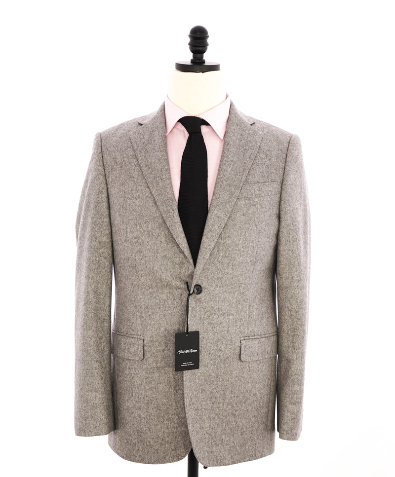 SAKS FIFTH AVENUE - "BLACK LABEL" Slim PURE CASHMERE Herringbone Gray Blazer- 38R