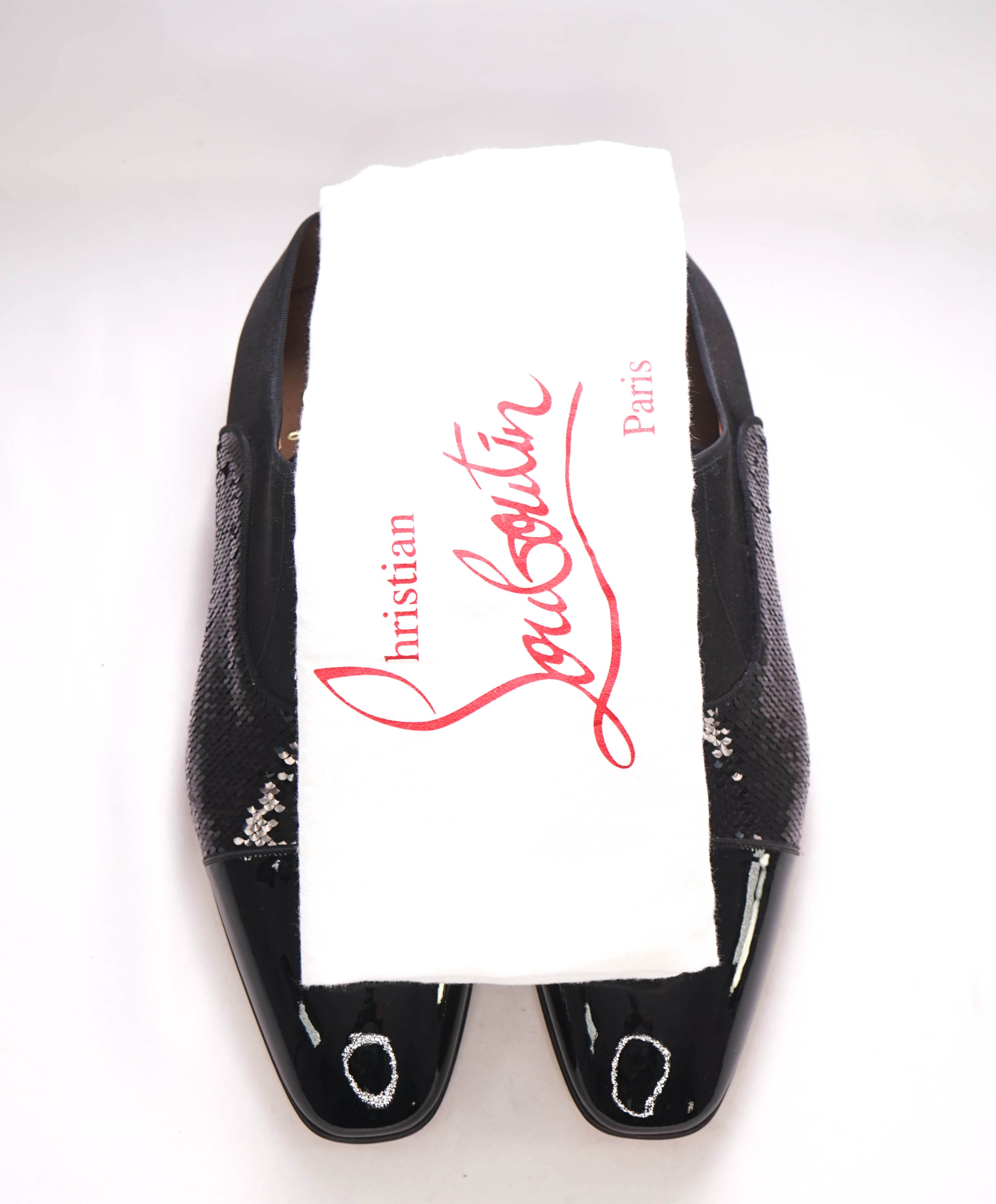 $1,050 CHRISTIAN LOUBOUTIN - *GREGGO ORLATO* Black Oxfords - 13 US (46)