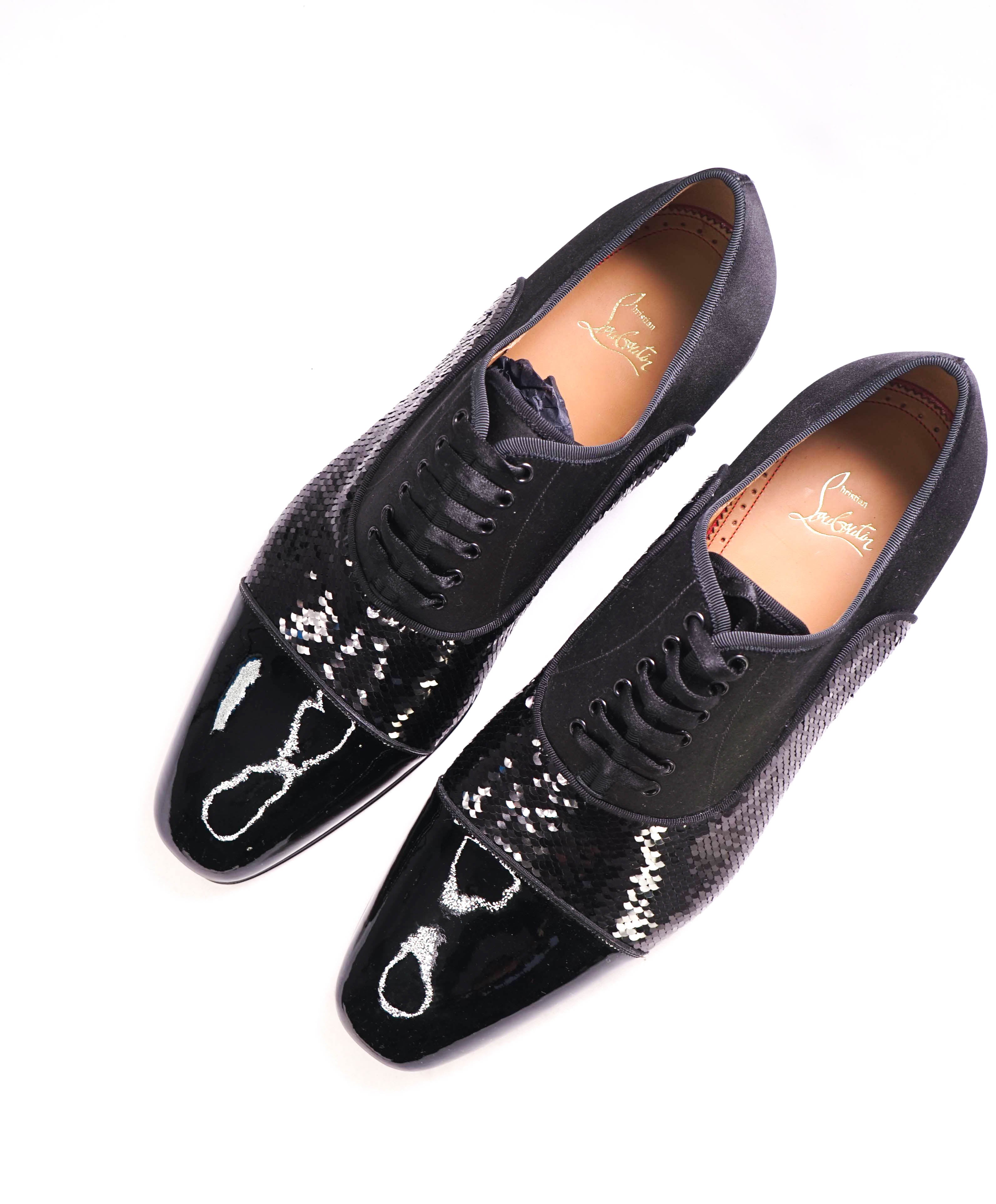 $1,050 CHRISTIAN LOUBOUTIN - *GREGGO ORLATO* Black Oxfords - 13 US (46)