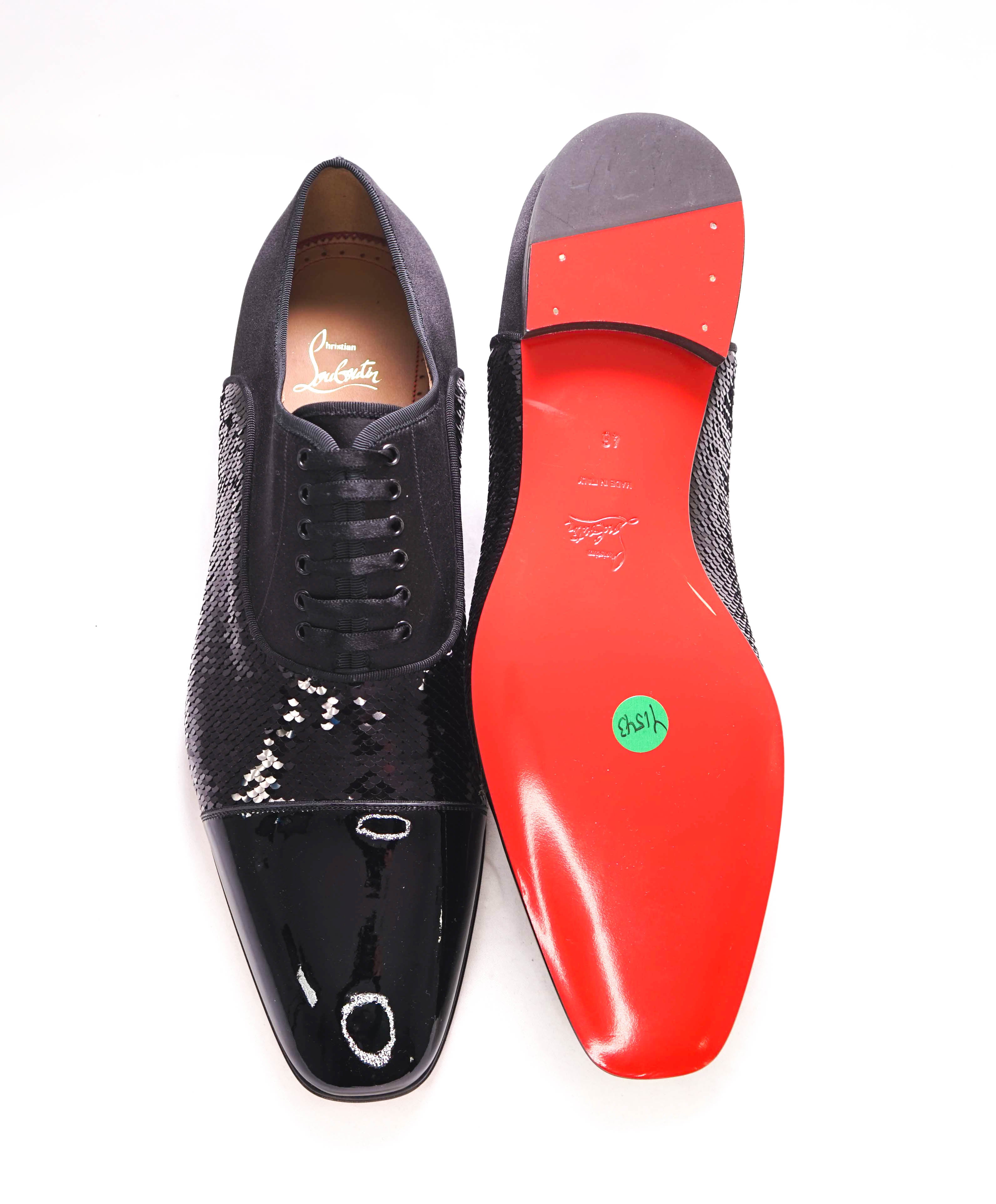 $1,050 CHRISTIAN LOUBOUTIN - *GREGGO ORLATO* Black Oxfords - 13 US (46)