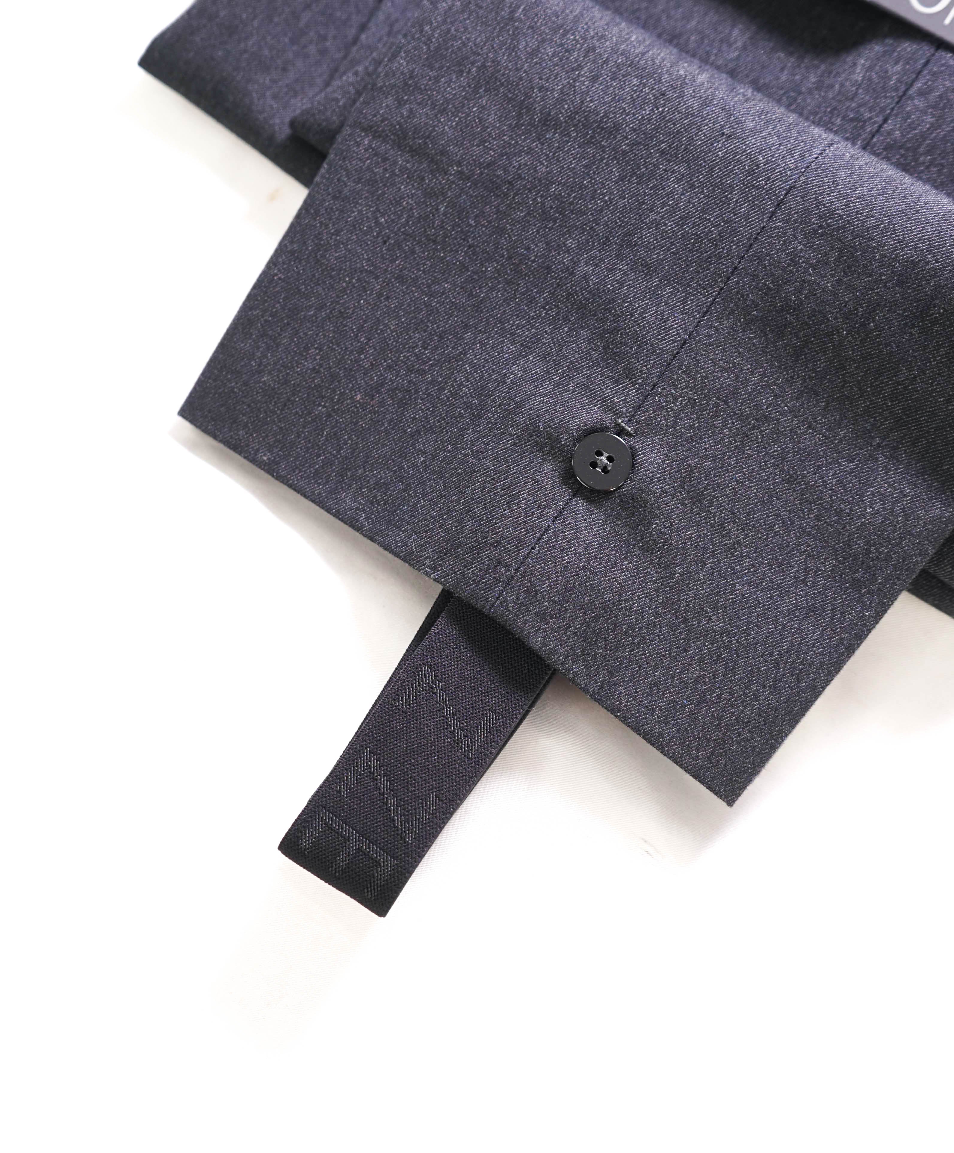 Z ZEGNA - LOGO FOOT STRAP "Narrow" Wool/Cotton Dress Street Style Pants - 37W