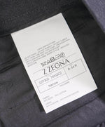 Z ZEGNA - LOGO FOOT STRAP "Narrow" Wool/Cotton Dress Street Style Pants - 37W