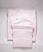 $1,050 BRIONI -"SPORTSWEAR" COTTON LOGO Light Pink 5-Pocket Pants - 40W (58EU)