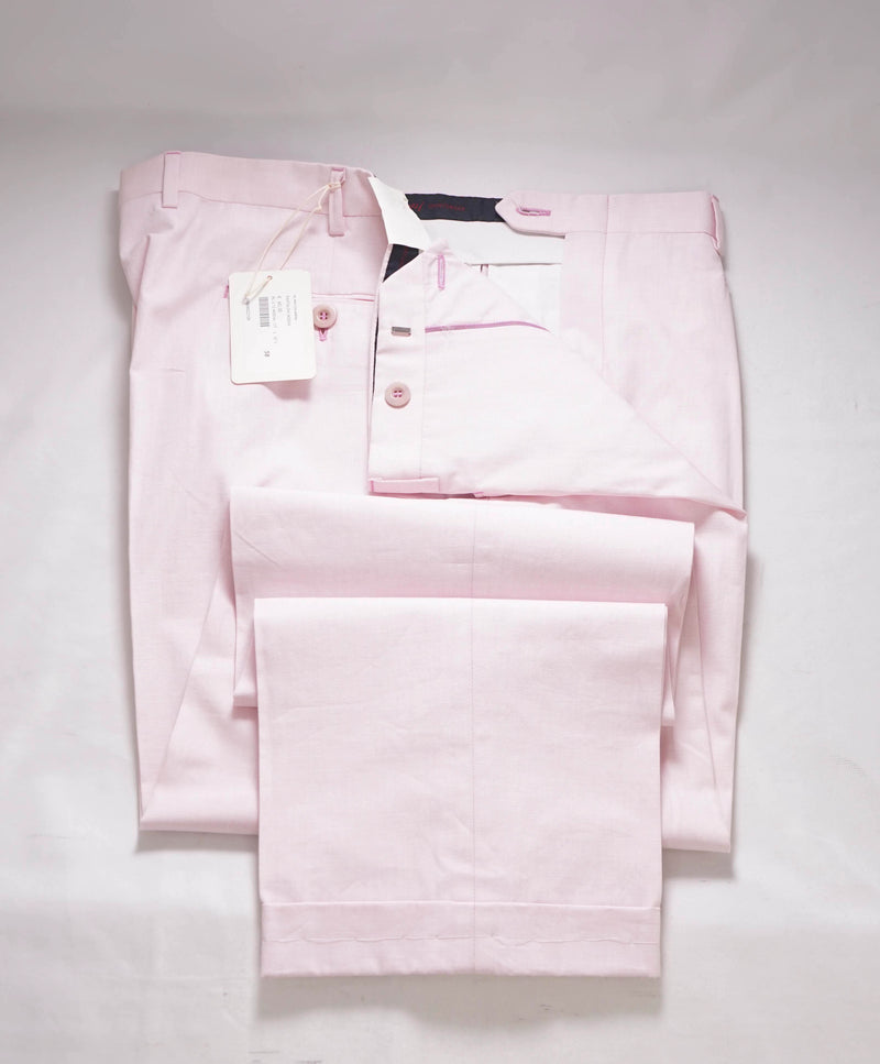 $1,050 BRIONI -"SPORTSWEAR" COTTON LOGO Light Pink 5-Pocket Pants - 40W (58EU)