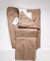 $425 PT01 - Brown STRETCH Chino Premium Construction Flat Front Pants - 36W