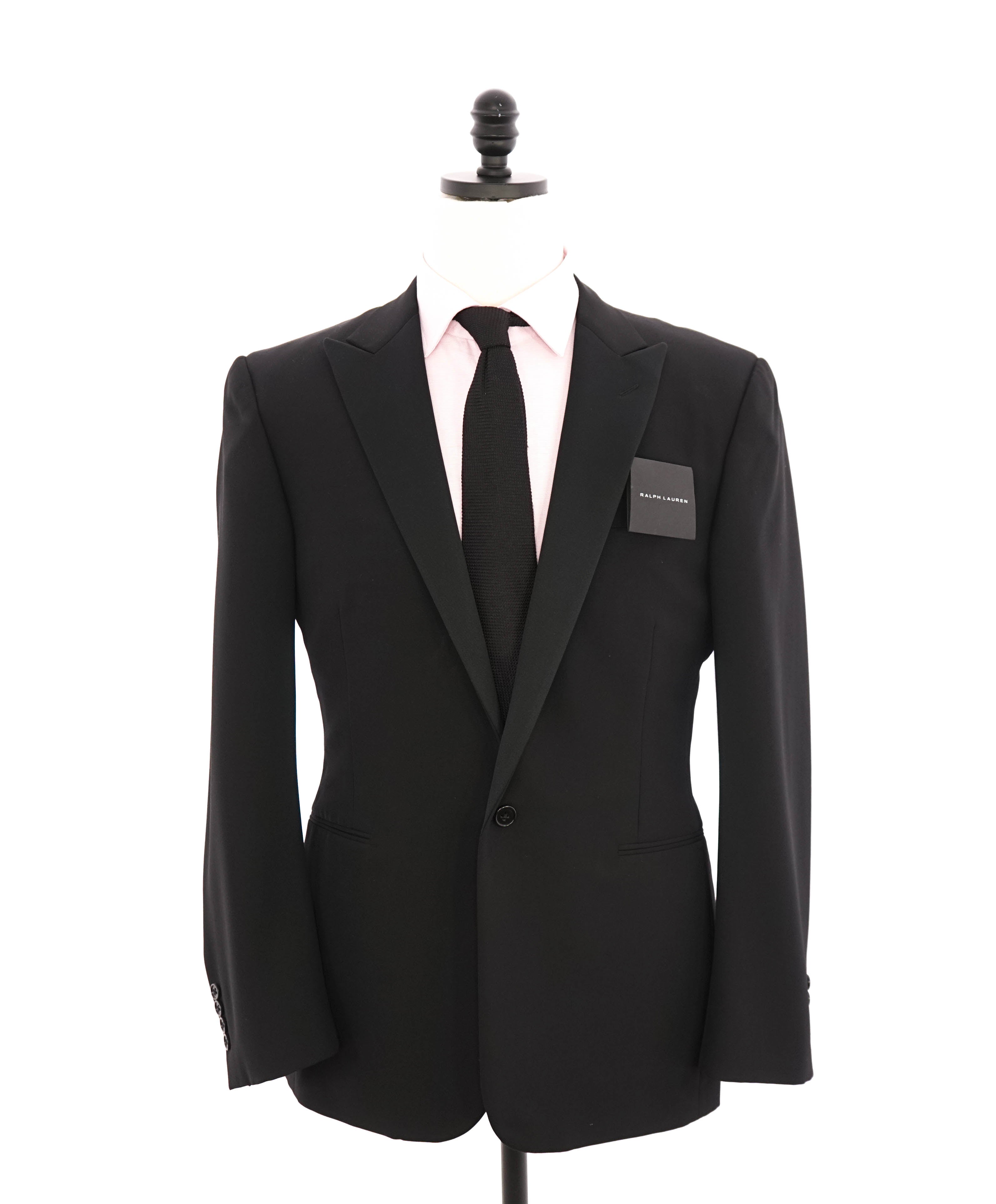 $1,995 RALPH LAUREN BLACK LABEL - Peak Lapel Black Tuxedo JACKET - 42R