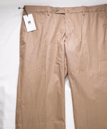 $425 PT01 - Brown STRETCH Chino Premium Construction Flat Front Pants - 36W