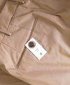 $425 PT01 - Brown STRETCH Chino Premium Construction Flat Front Pants - 36W