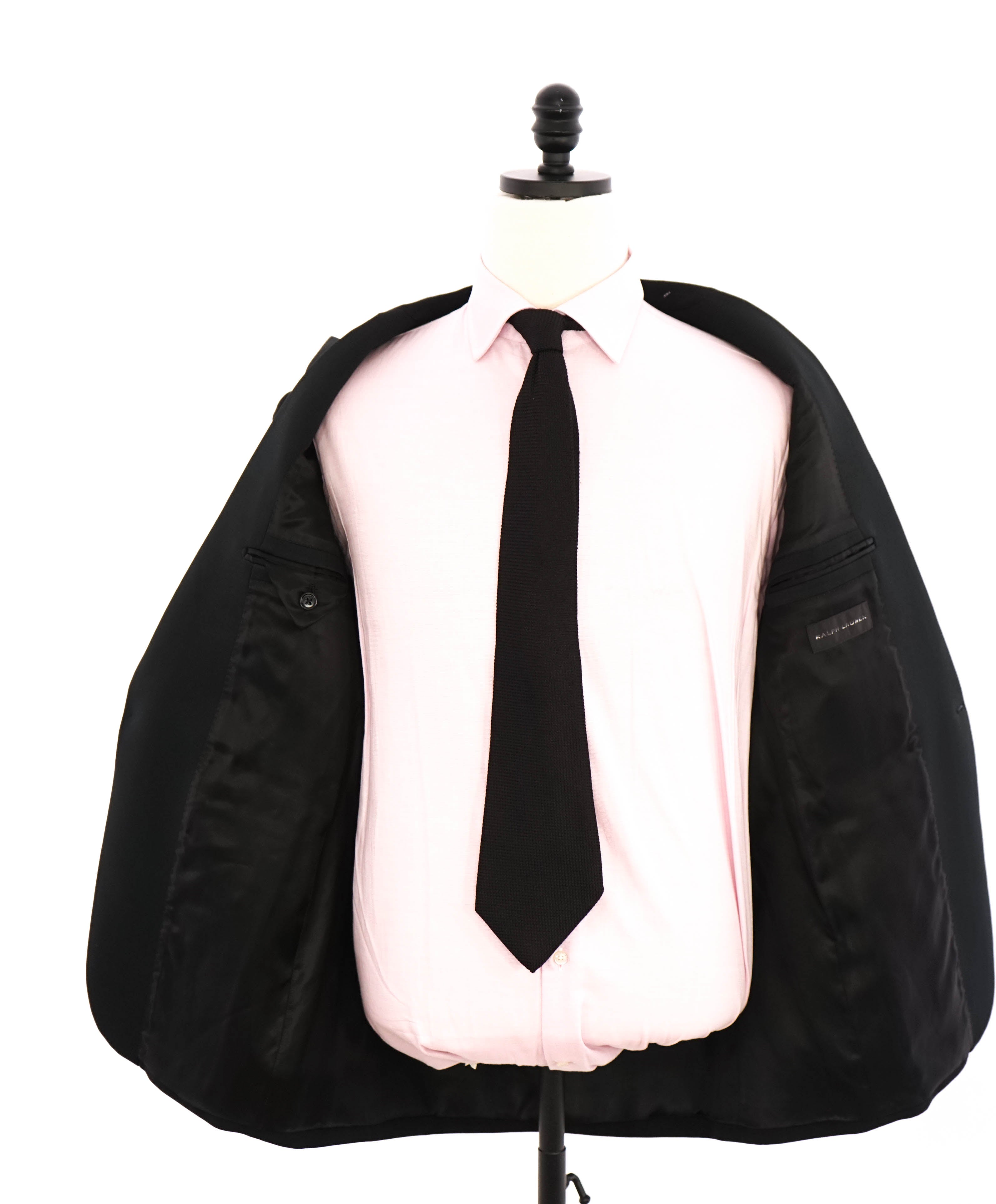 $1,995 RALPH LAUREN BLACK LABEL - Peak Lapel Black Tuxedo JACKET - 42R