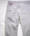 ISAIA - Pastel Gray LEATHER LOGO PATCH 5-Pocket Jeans Pants - 32W