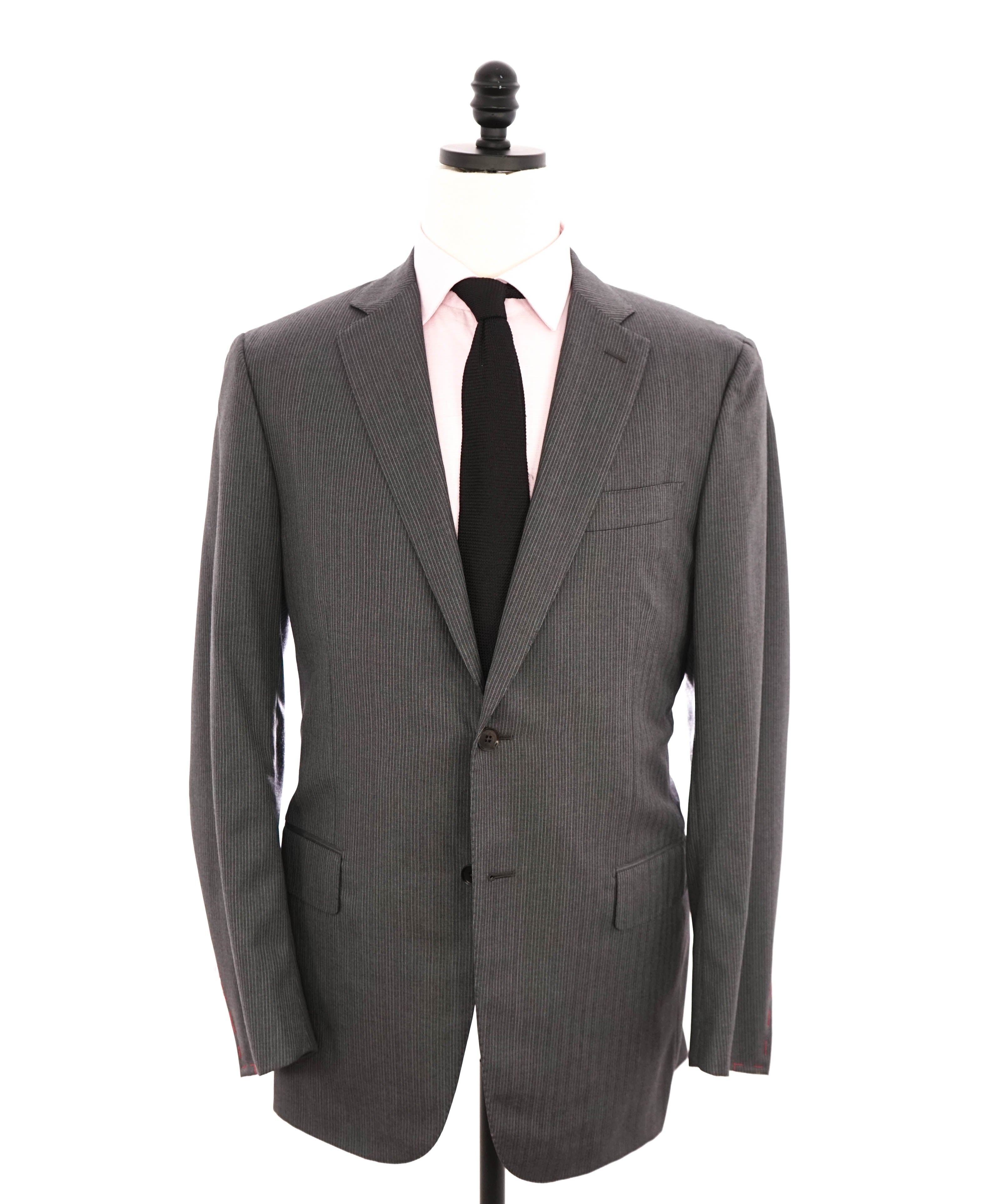 $2,995 ISAIA - Pure Wool *120'S* Gray Chalk Stripe Blazer - 44L