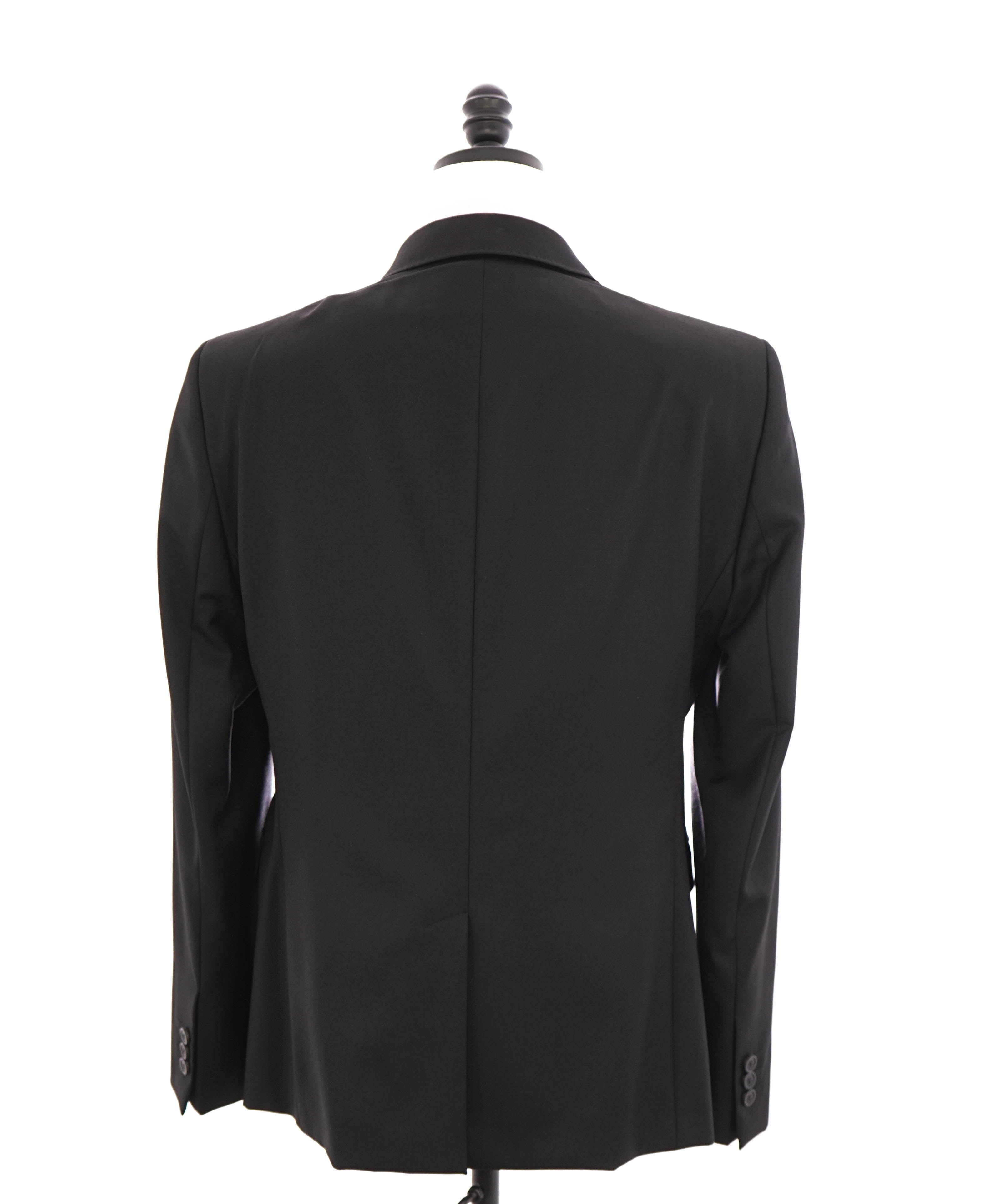 $1,595 EMPORIO ARMANI- Black *DAVID LINE* Solid 2-Btn Blazer - 42R