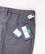 $460 INCOTEX - "Modern Fit" Pattern TEC-NO Water Repellent Wool Dress Pants  -  42W