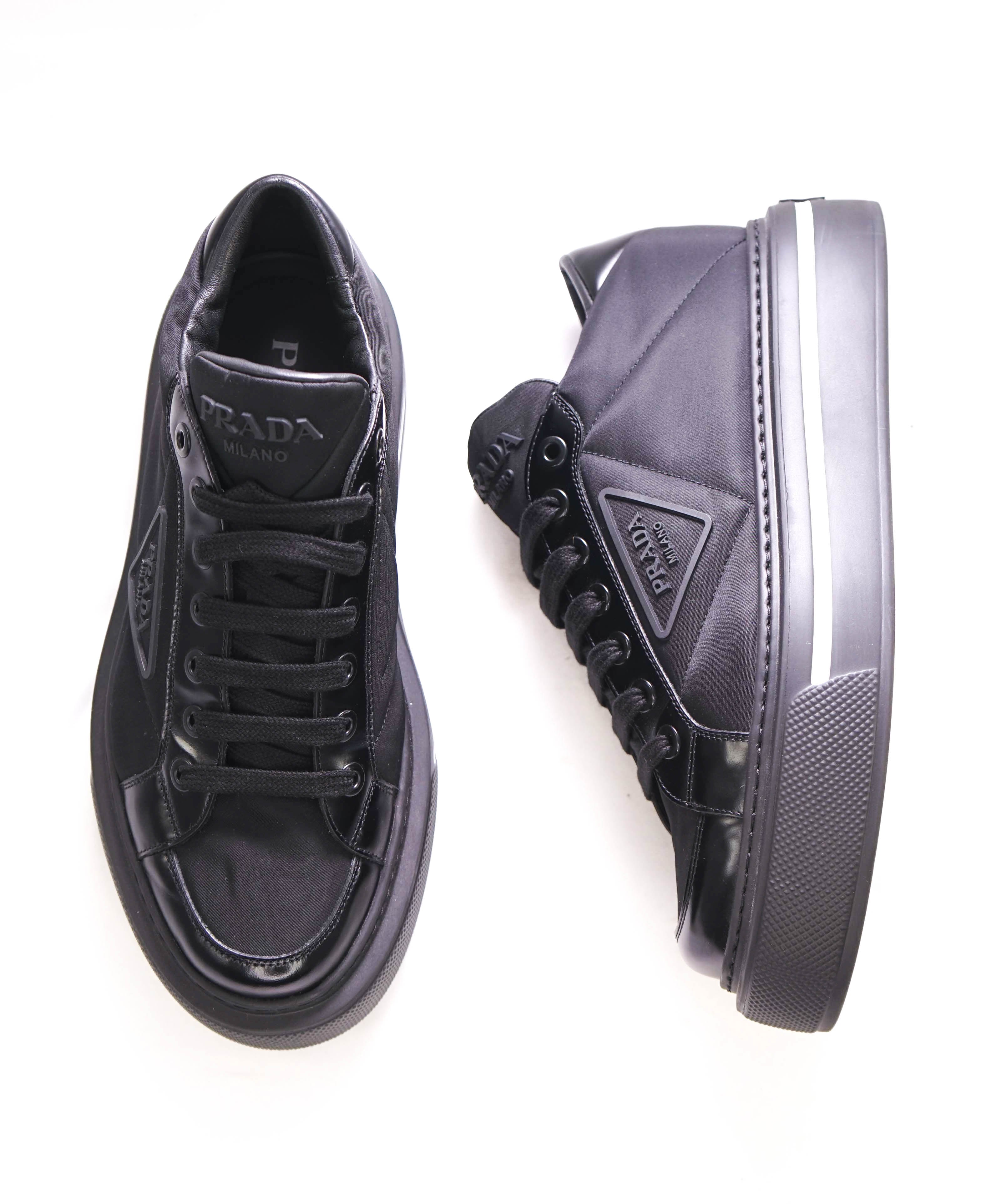 $1,100 PRADA - "RE-NYLON" 100% REGENERATED NYLON SNEAKER Black  - 8.5 US (7.5 IT)