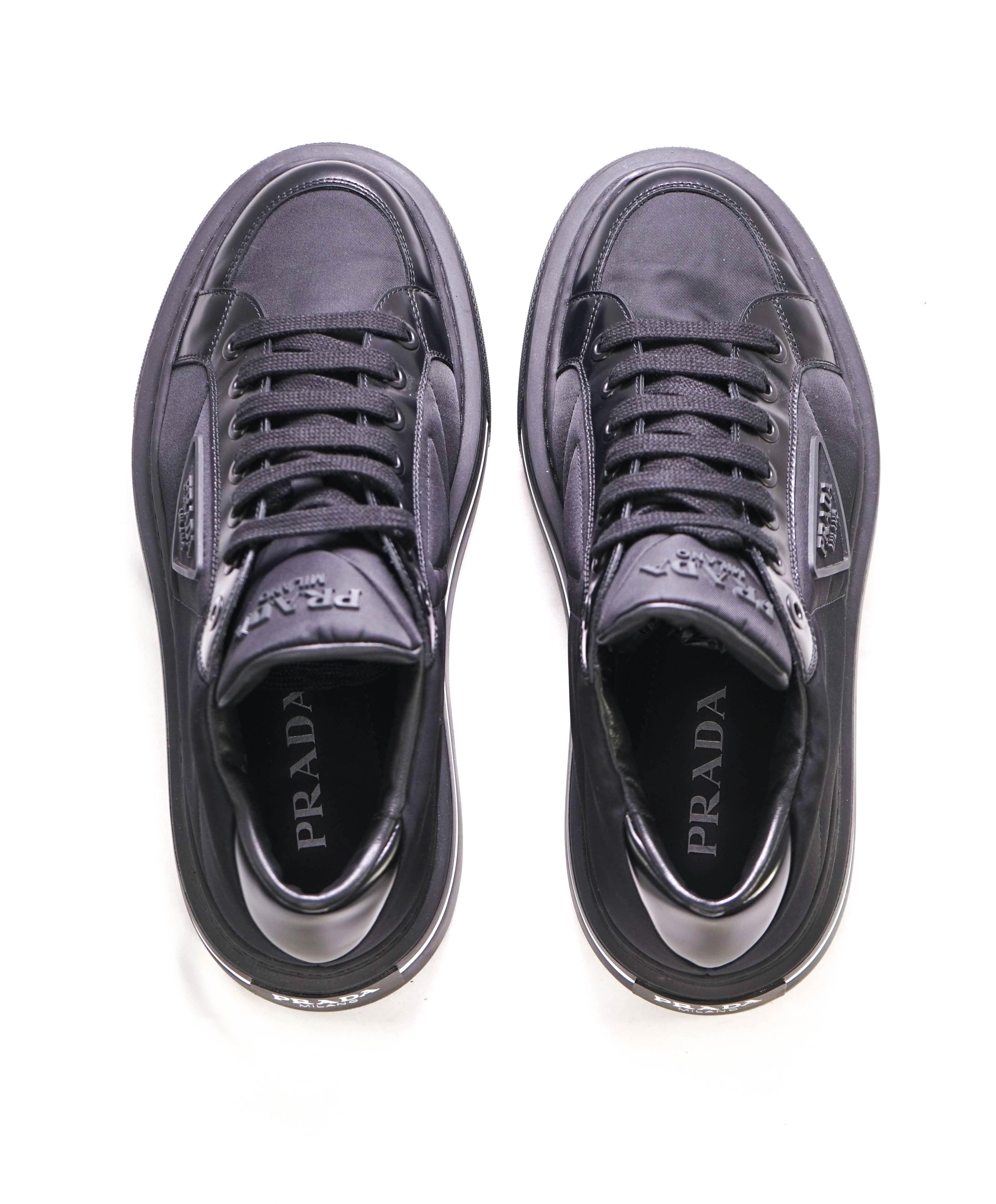 $1,100 PRADA - "RE-NYLON" 100% REGENERATED NYLON SNEAKER Black  - 8.5 US (7.5 IT)