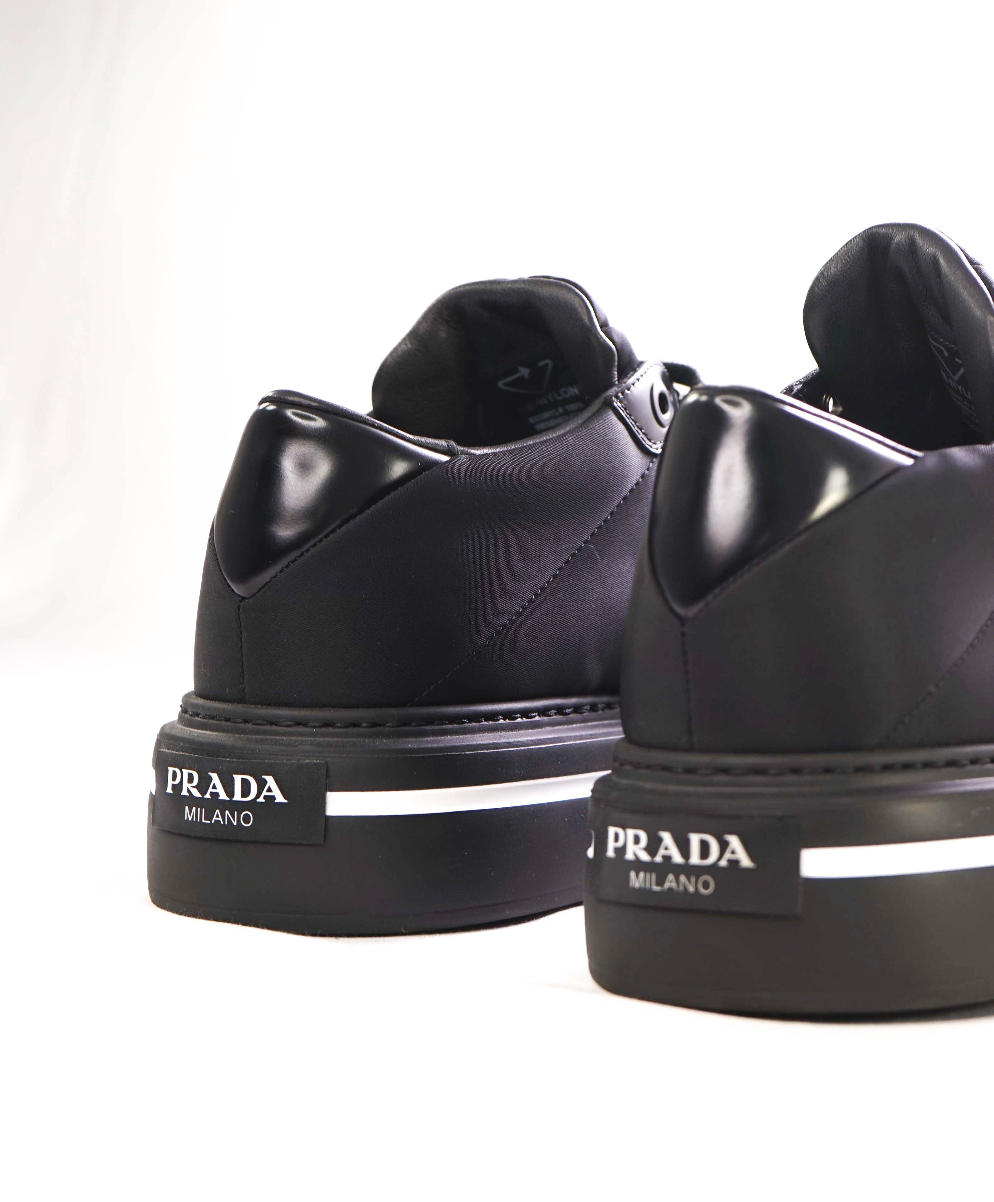 $1,100 PRADA - "RE-NYLON" 100% REGENERATED NYLON SNEAKER Black  - 8.5 US (7.5 IT)