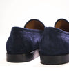 $880 SALVATORE FERRAGAMO - *FUNES* Blue Suede Penny Loafer - 12 E US