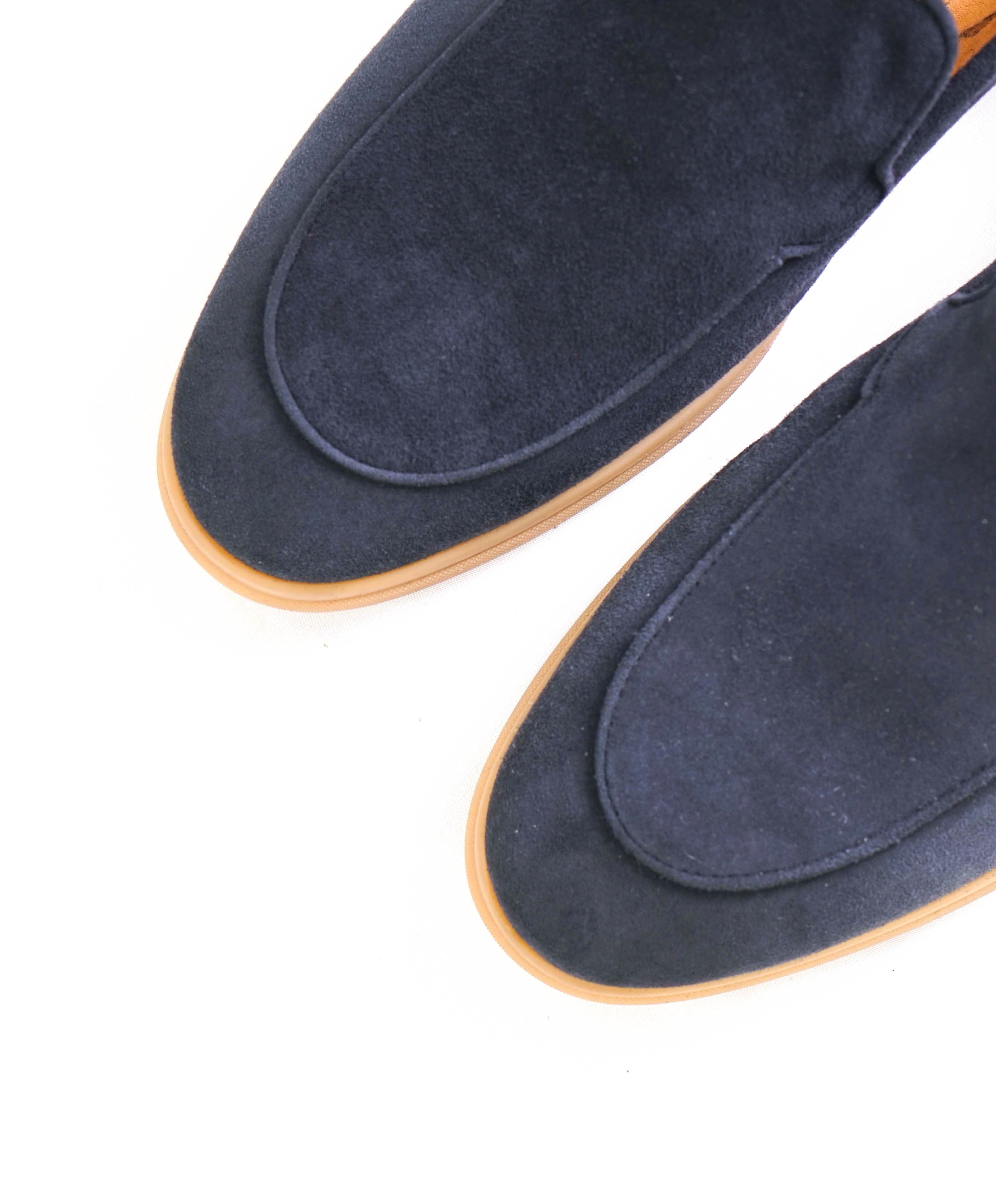 $795 ELEVENTY - Navy *SUMMER WALK* Suede Almond Toe Loafer - 10 US (43EU)