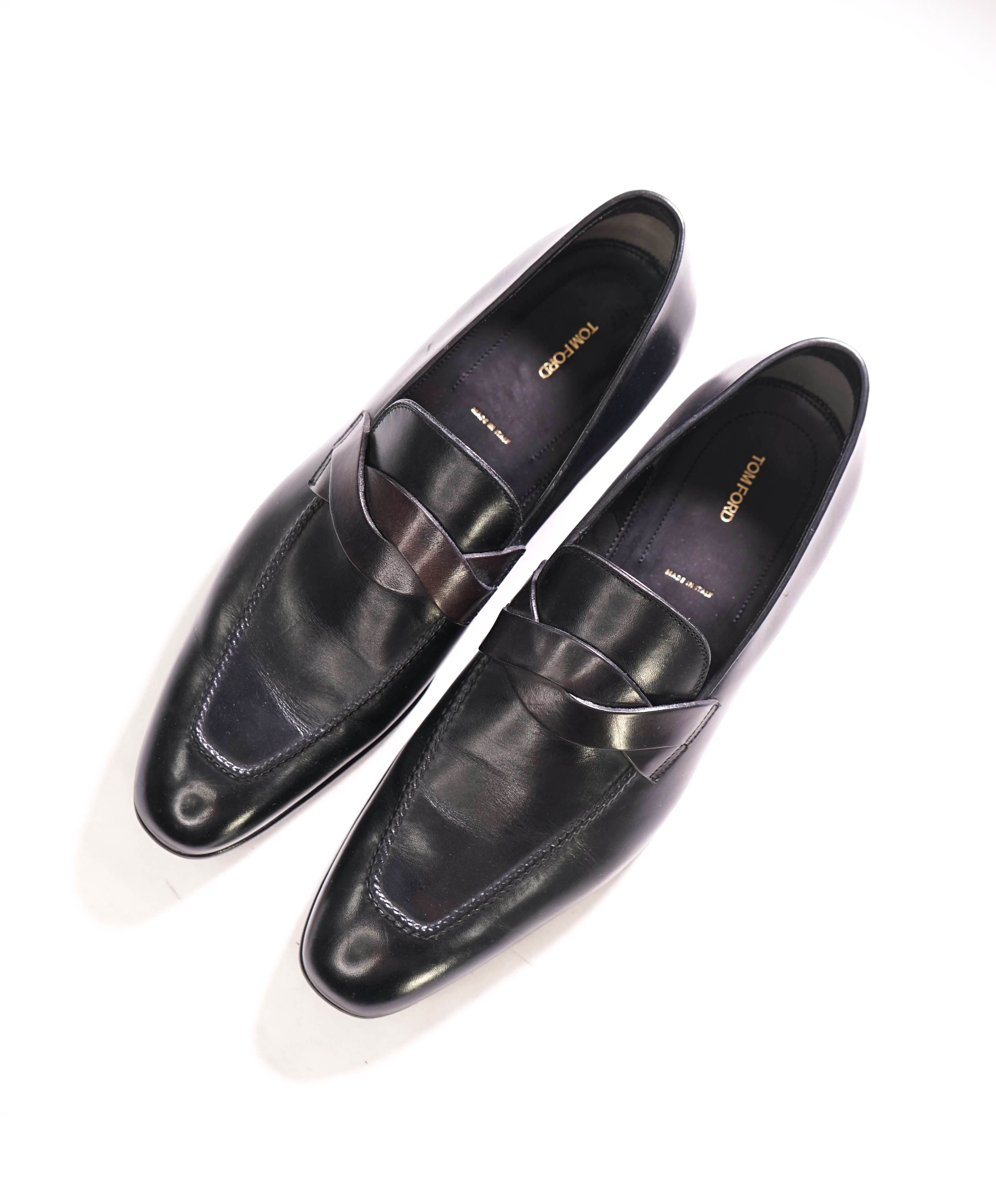 $1,790 TOM FORD - "TWIST" Black Slip On Dress Loafers - 10 US (9.5 Tom Ford)