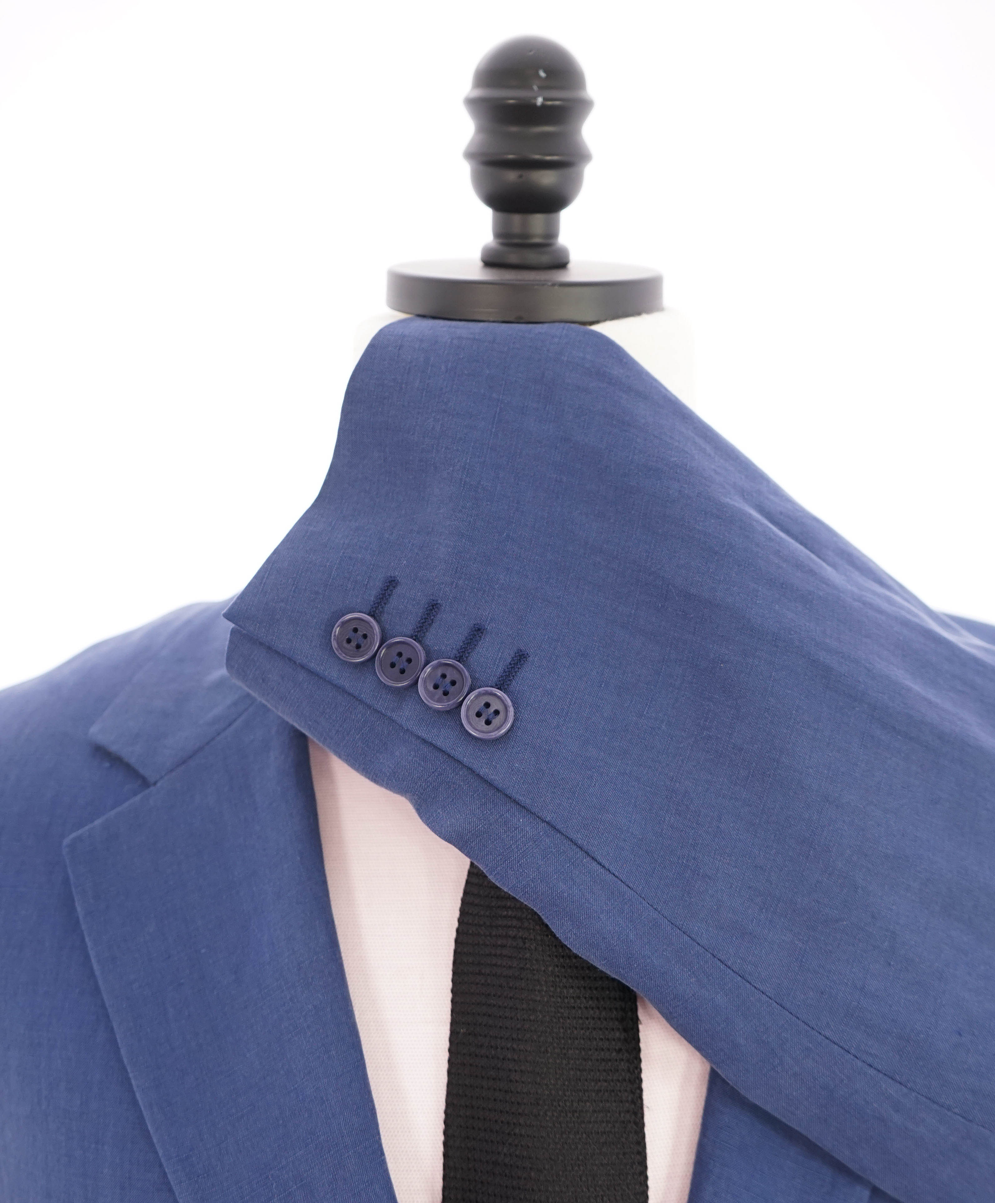 $1,895 CANALI - Cobalt Blue Linen 2-Btn Summer/Spring Blazer - 46R