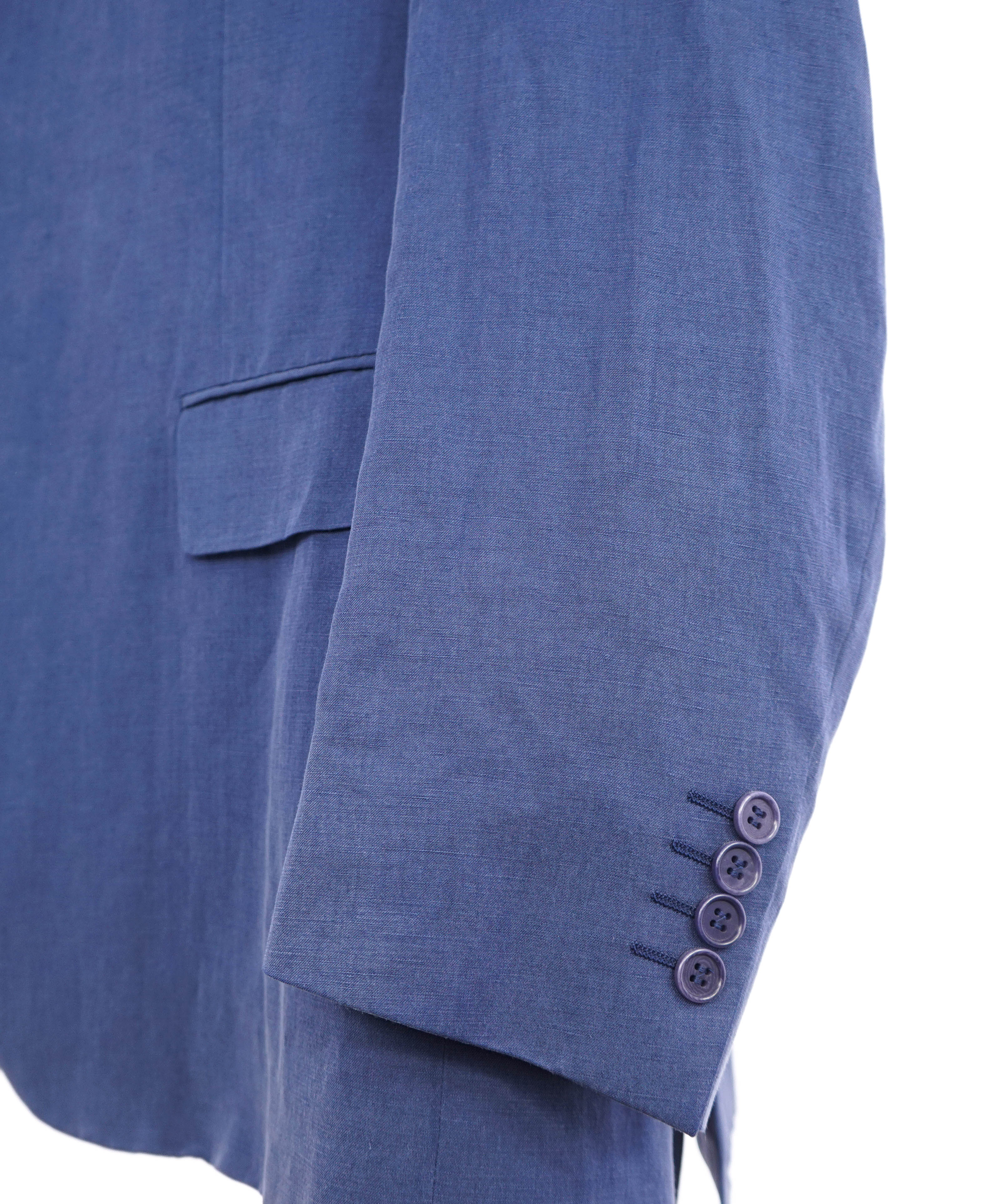 $1,895 CANALI - Cobalt Blue Linen 2-Btn Summer/Spring Blazer - 46R