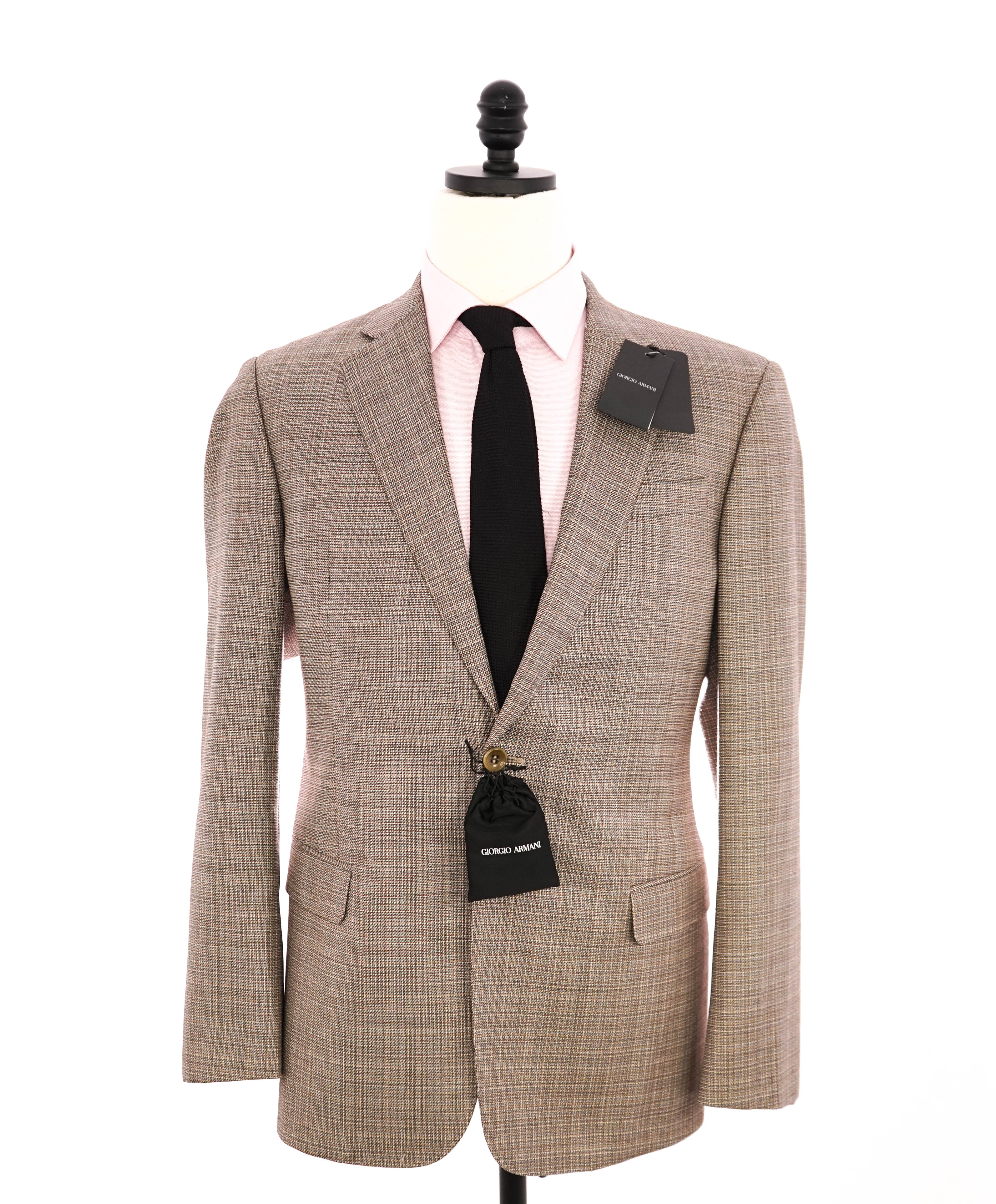 $2,995 GIORGIO ARMANI - “SOFT” Brown Textured Oxford Weave Blazer - 40R