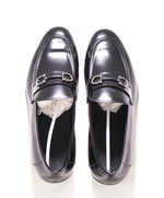 $850 SALVATORE FERRAGAMO - “GIN 4" Gancini Bit Loafer Black Leather - 11.5 EE US