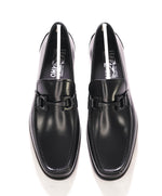 $850 SALVATORE FERRAGAMO - “GRANDIOSO 2" Gancini Bit Loafer Black Leather - 8.5 E