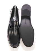 $850 SALVATORE FERRAGAMO - “GRANDIOSO 2" Gancini Bit Loafer Black Leather - 8 E