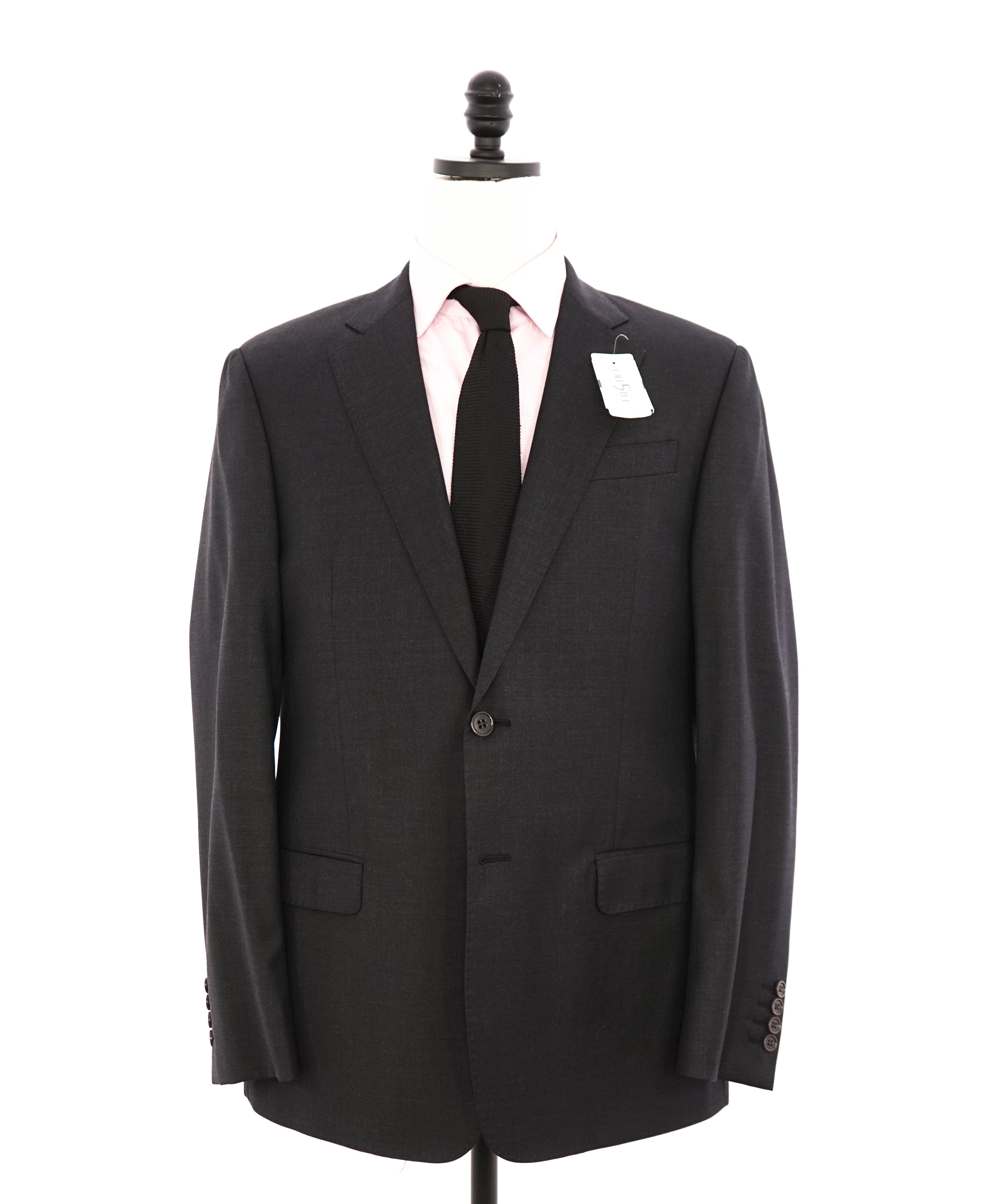 ARMANI COLLEZIONI -  "G Line" Modern Charcoal Gray Notch Lapel Suit - 40R