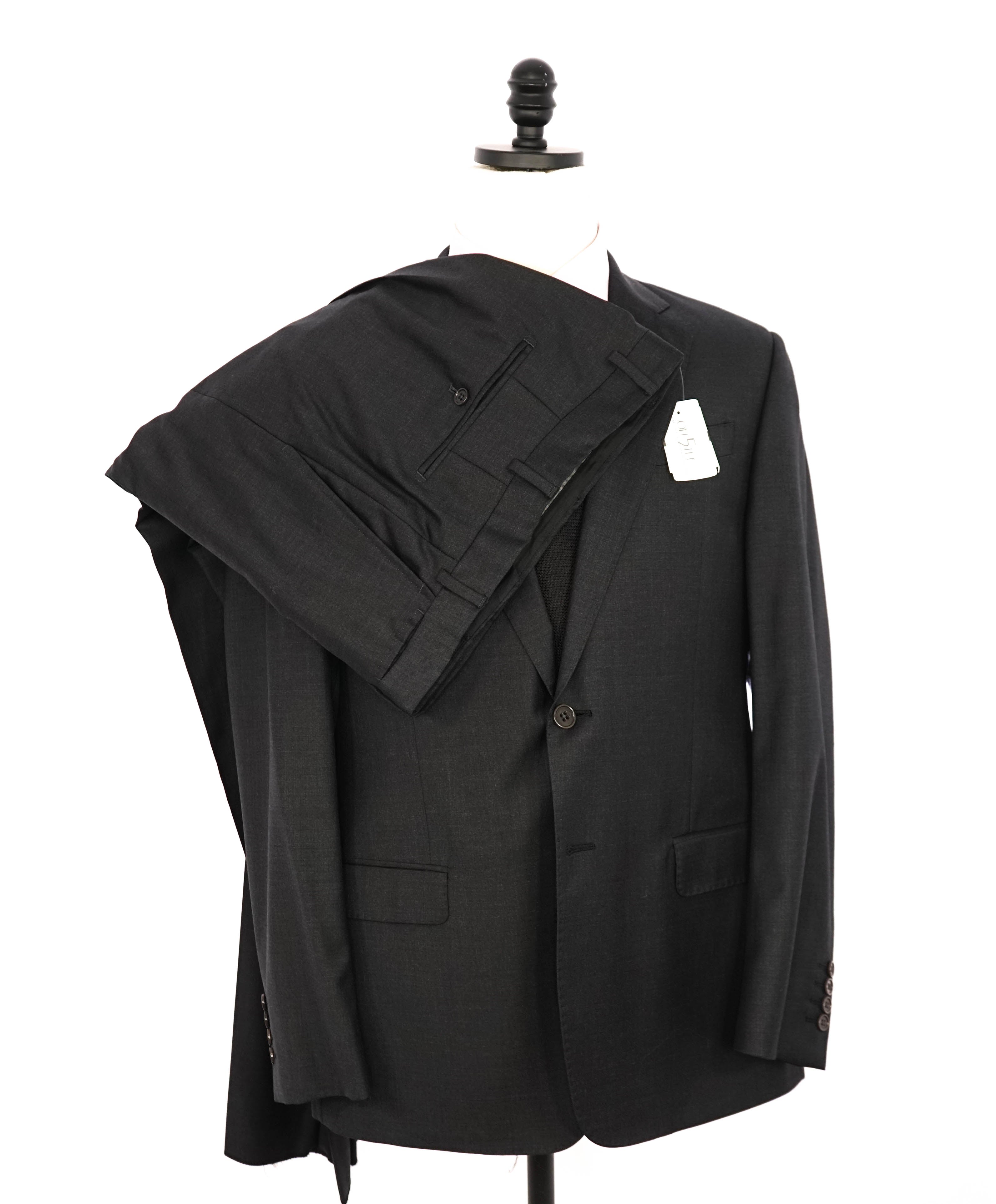 ARMANI COLLEZIONI -  "G Line" Modern Charcoal Gray Notch Lapel Suit - 40R