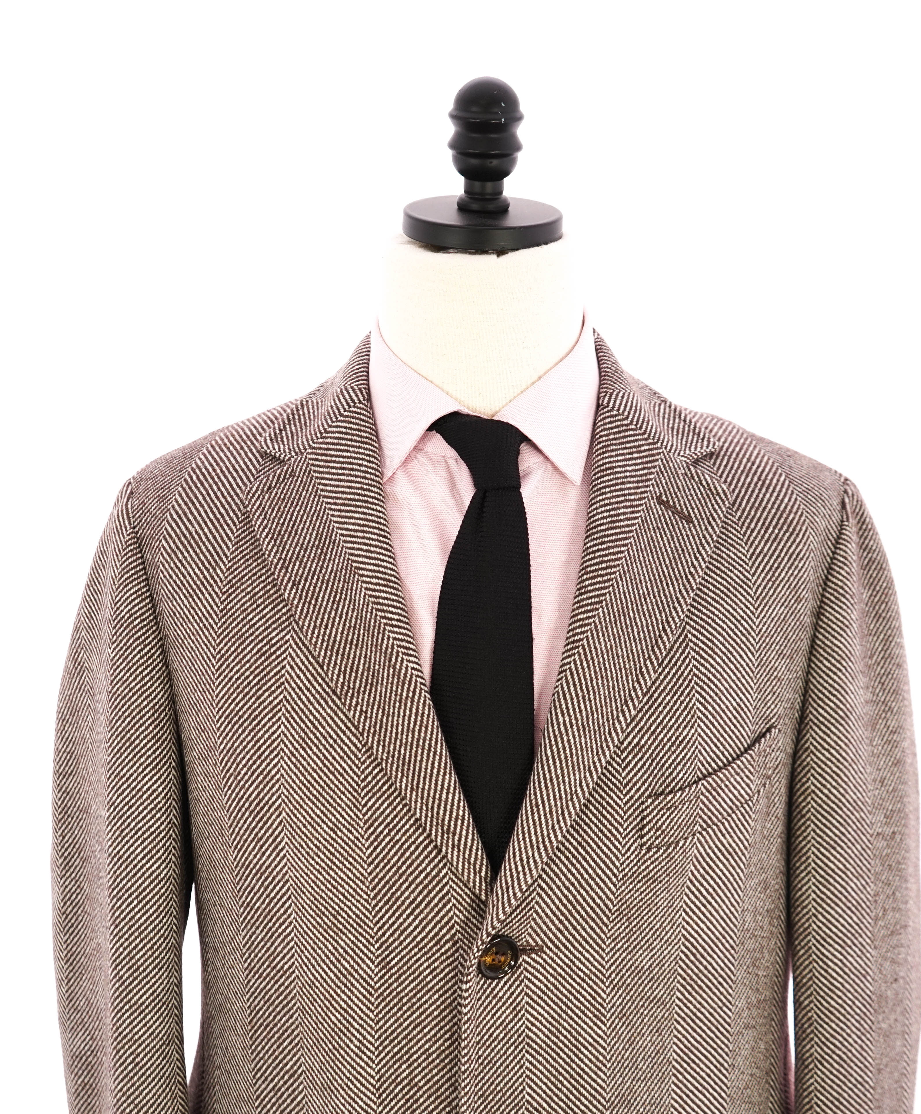 $1,995 ELEVENTY - WOOL Large Herringbone Neutral Coat- 40 (50EU)