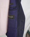 $4,690 ERMENEGILDO ZEGNA -"TROFEO" Su Misura Purple Stripe Navy Suit - 38R