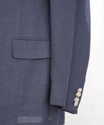 $1,895 CANALI - LOGO SILVER BUTTONS Oxford Weave Light Wool Blazer - 40R