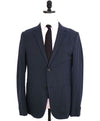 $1,095 Z ZEGNA - *SEERSUCKER* Navy Blue Light Stretch Performance Blazer - 38R