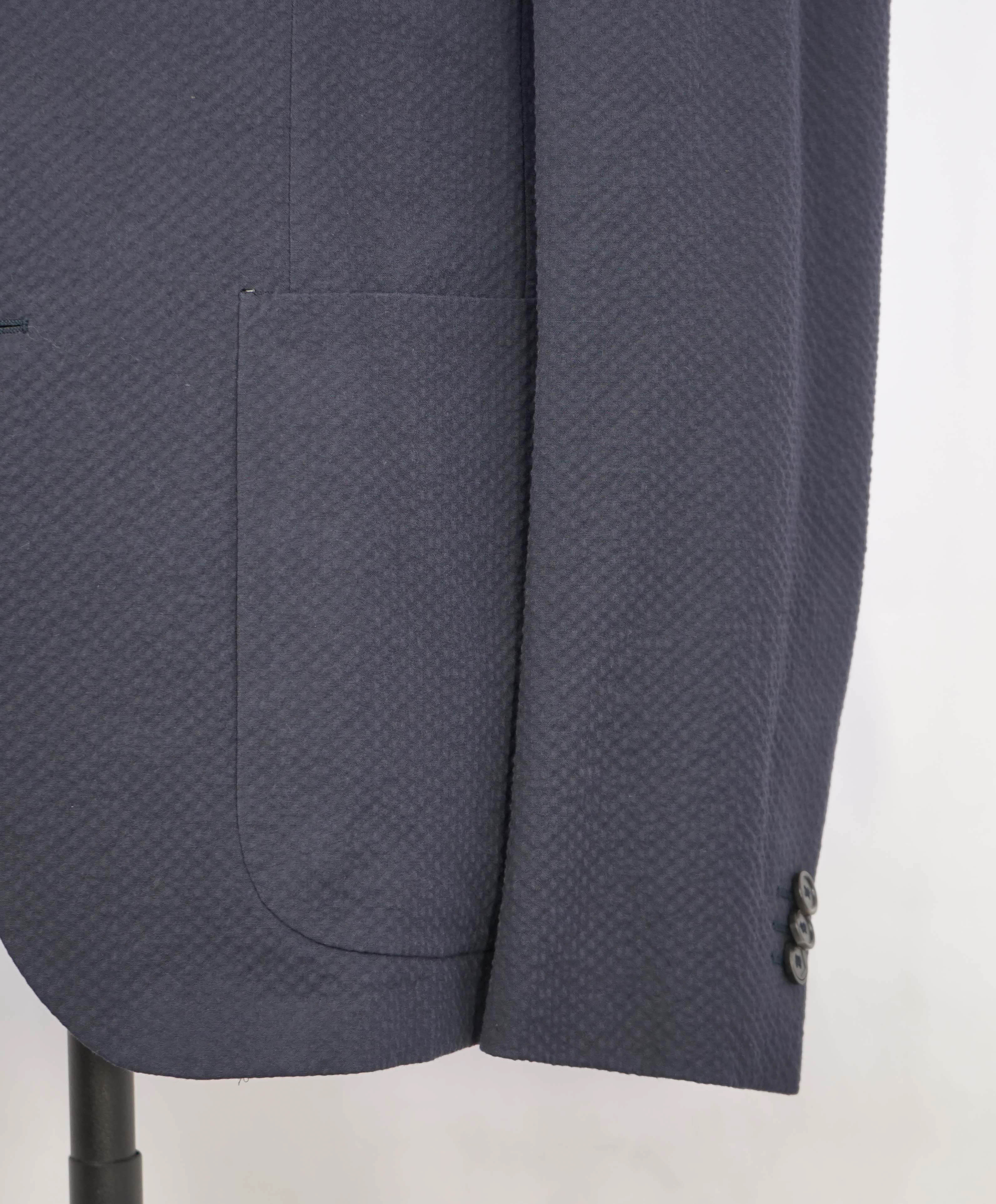 $1,095 Z ZEGNA - *SEERSUCKER* Navy Blue Light Stretch Performance Blazer - 38R